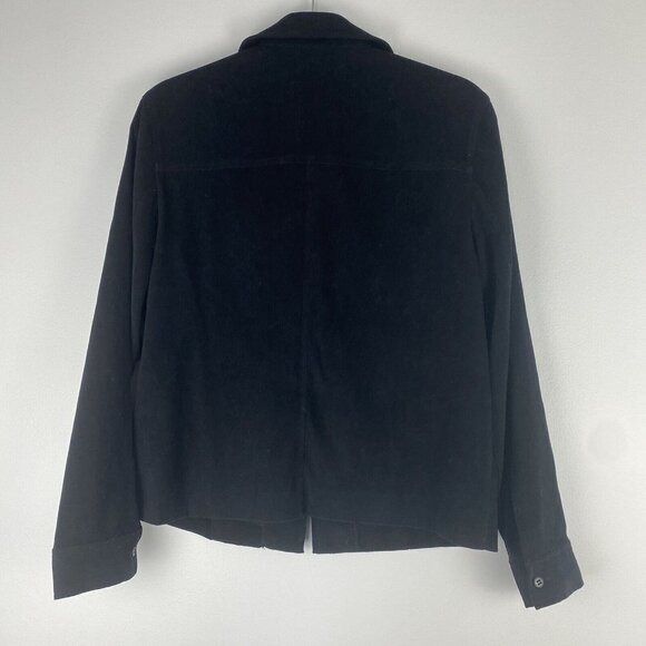 Norton McNaughton Women's Zip Up Jacket Size 8 Black Collared Soft Lightweight - Picture 5 of 8